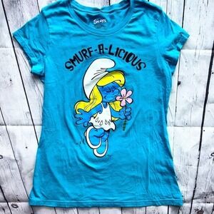 Nwot Juniors XL (15/17) The Smurfs 2011 Smurfette Graphic TShirt